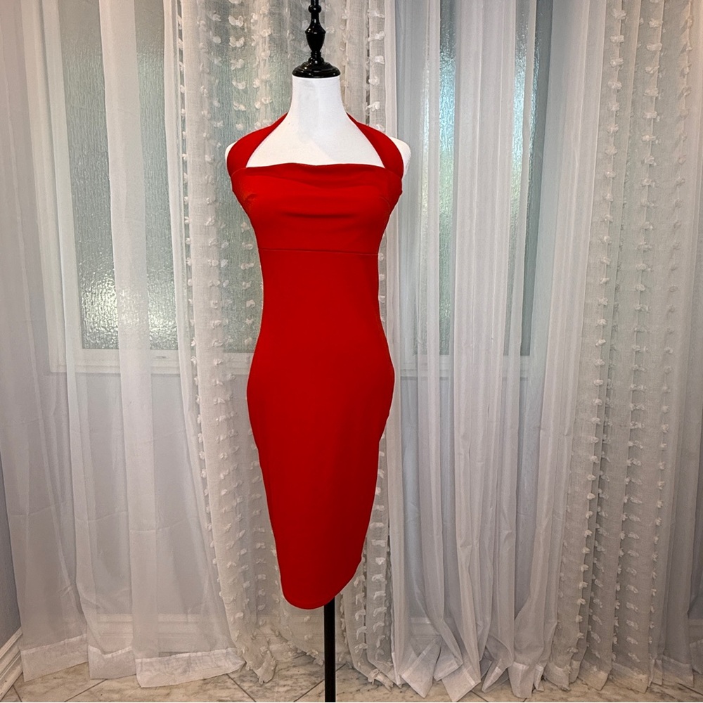 Chic Strapless Red Dress - Picture 3 of 6